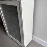 Bathroom cabinet pharmacy patinated wood