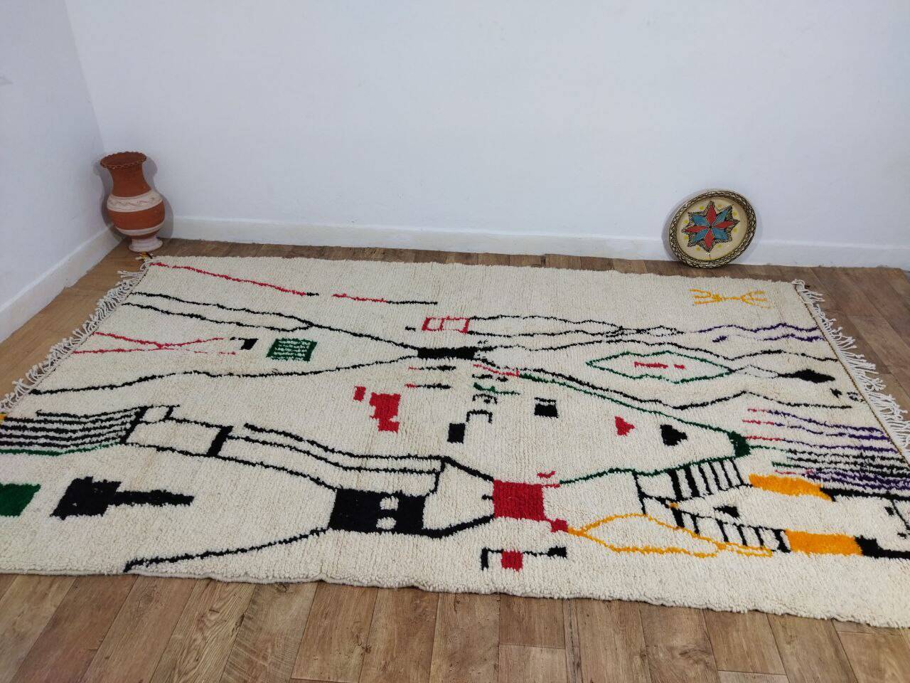 Handmade Moroccan Berber rug 315 X 190 CM