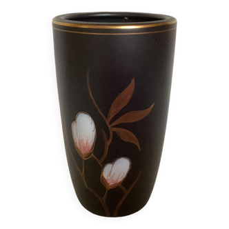 Vase Flora keramiek gouda Holland noir mat