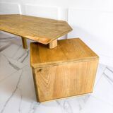 Pierre Chapo, model B40 desk in elm circa 1980.