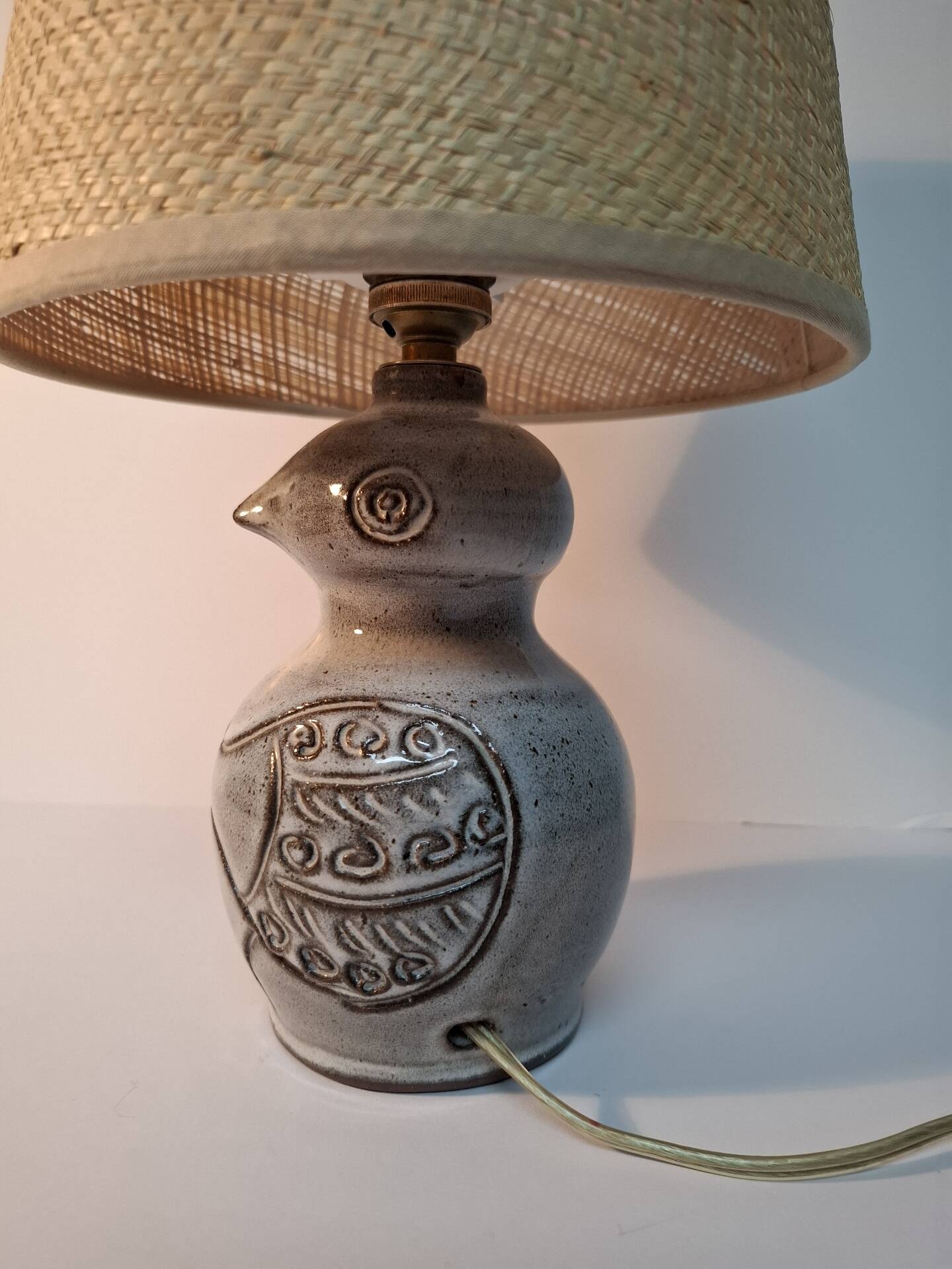 Lampe en céramique zoomorphe 70's