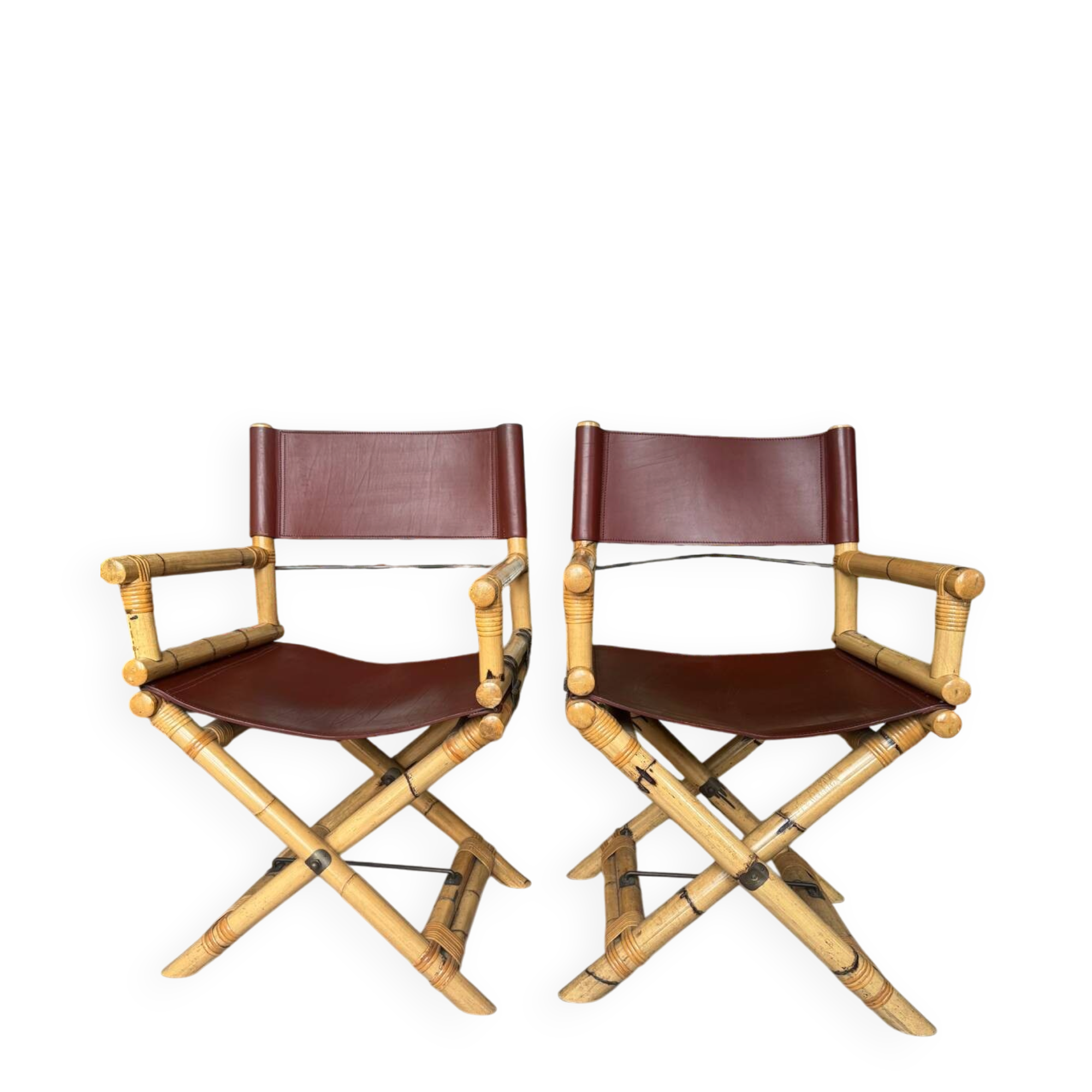 2 Lyda Levi McGuire Director’s Chairs - Leather