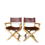 2 Lyda Levi McGuire Director’s Chairs - Leather