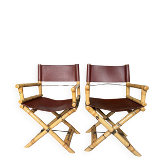 2 Lyda Levi McGuire Director’s Chairs - Leather