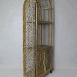 Rattan library shelf