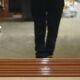 Vintage Art Deco decorative mirror with a thick frame.