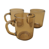 Smoked glass mugs