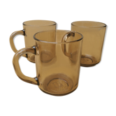 Smoked glass mugs