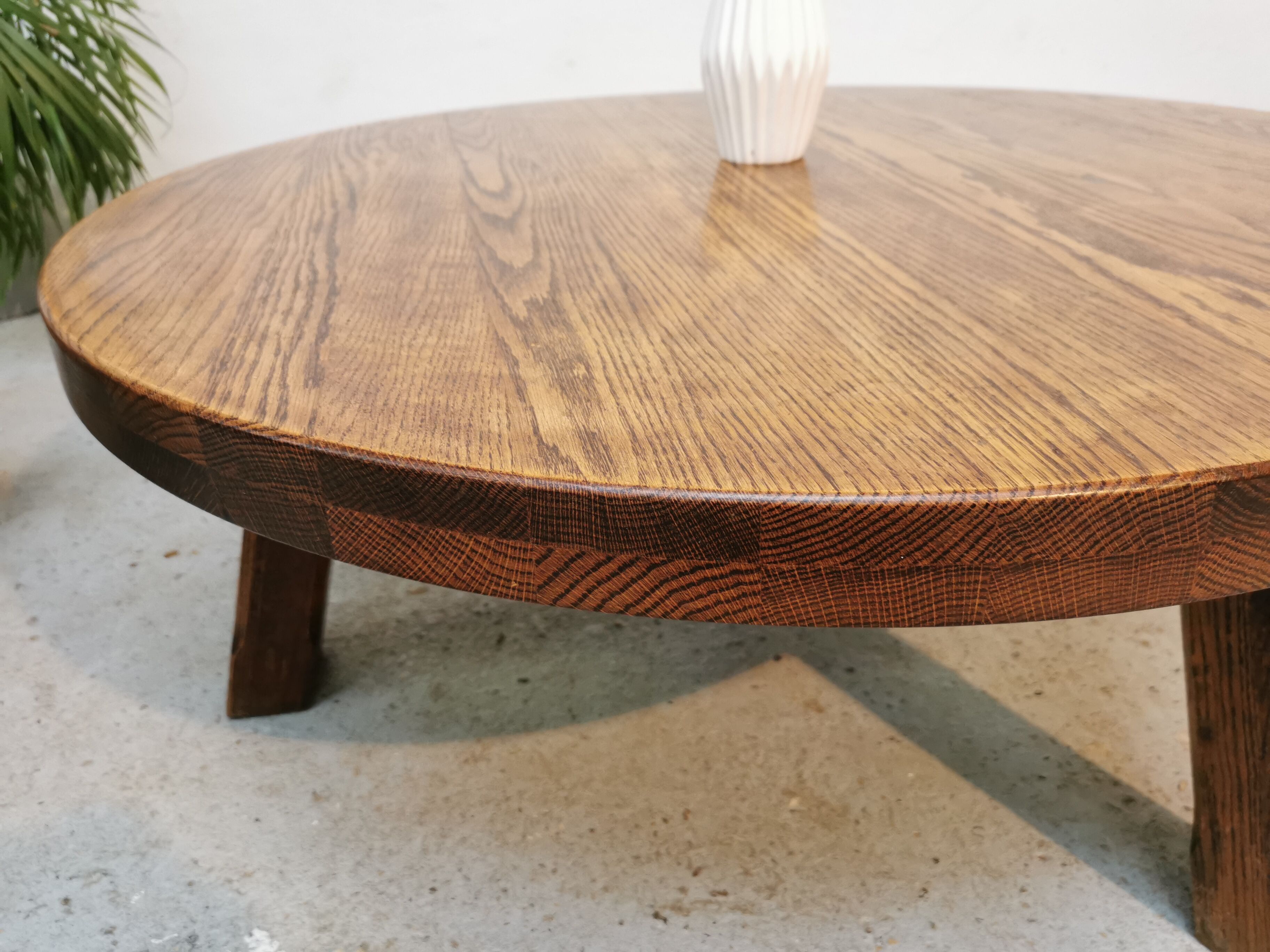 Vintage tripod coffee table brutalist style