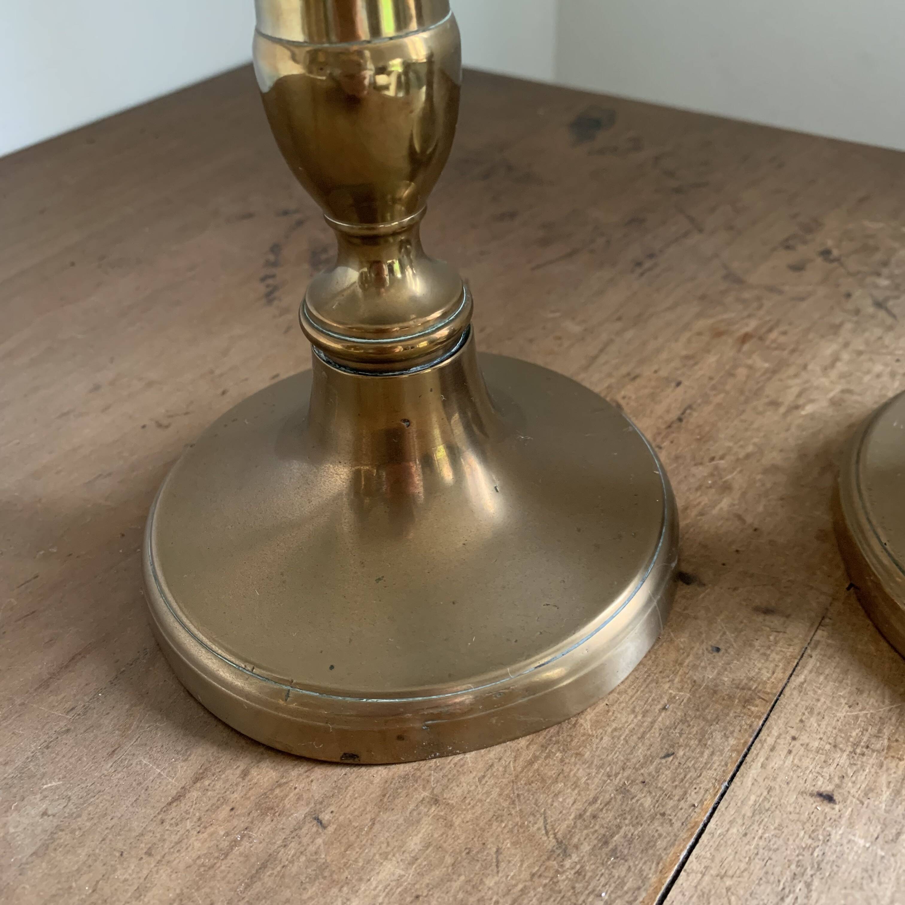 Pair of brass candlesticks 28 cm