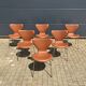 Fritz Hansen series 7 Vlinderstoelen in Cognac leather NIEUW!!