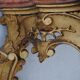 Console Louis XV en bois doré dessus marbre
