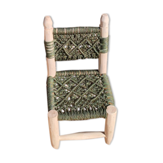 Chaise enfant macramé