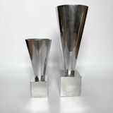 Pair of vintage 1970s modernist design vases
