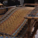 Antique 1930s rattan chaise longue