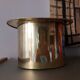 Champagne bucket hat in gilded brass