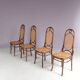 1950s set of 4 “Long John” chairs by FMG, Poland