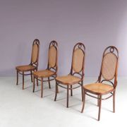 1950s set of 4 “Long John” chairs by FMG, Poland