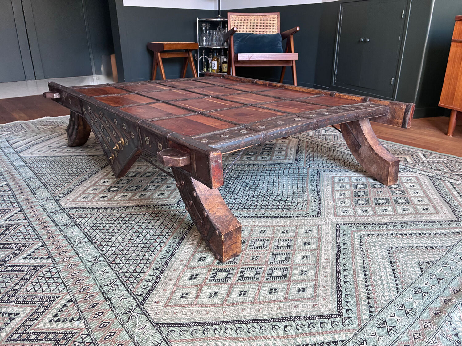 19th century Indian wooden coffee table