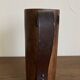 Mountain pitcher in monoxile wood and leather folk art