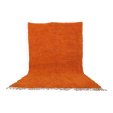 Handmade traditional natural wool rug in orange, size 1.5/2.5 m.