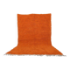 Handmade traditional natural wool rug in orange, size 1.5/2.5 m.