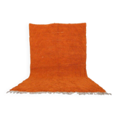 Tapis en laine naturelle fait main traditionnelle orange taille 1,5/2,5 m