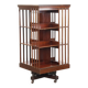 Grand carrousel à livres anglais antique en bois avec base en fonte