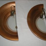 Art Deco half-moon wall lamp from the 1930s