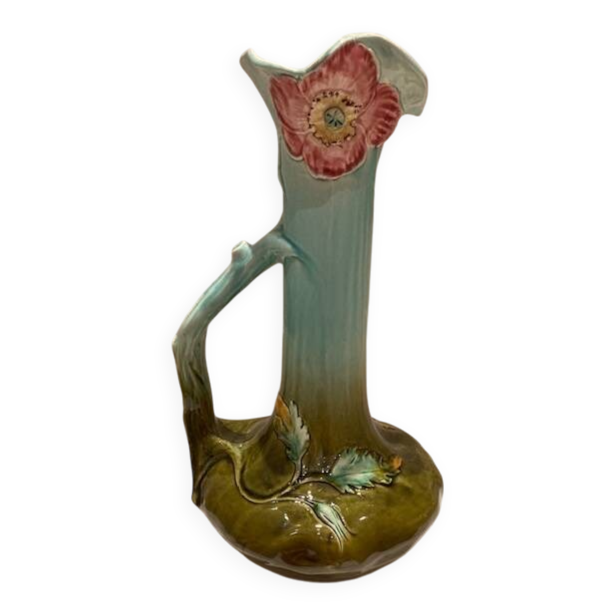 Large Art Nouveau barbotine vase