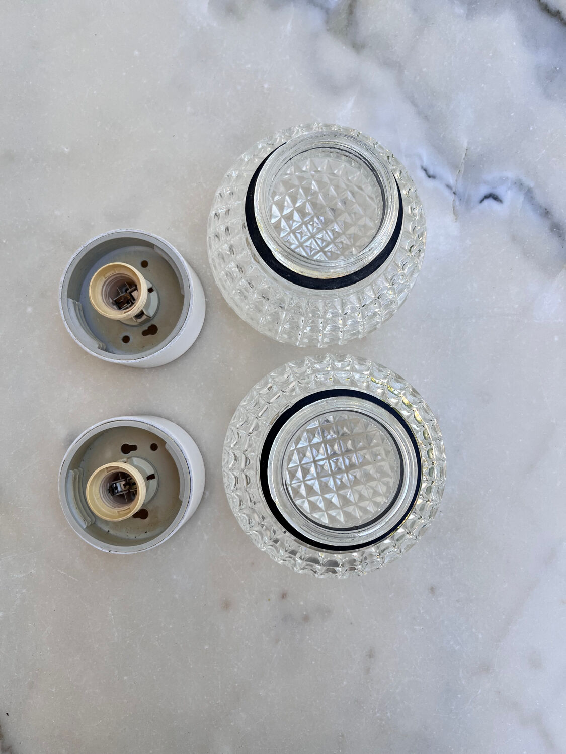 Ceiling lamps 1960 in bakelite glass