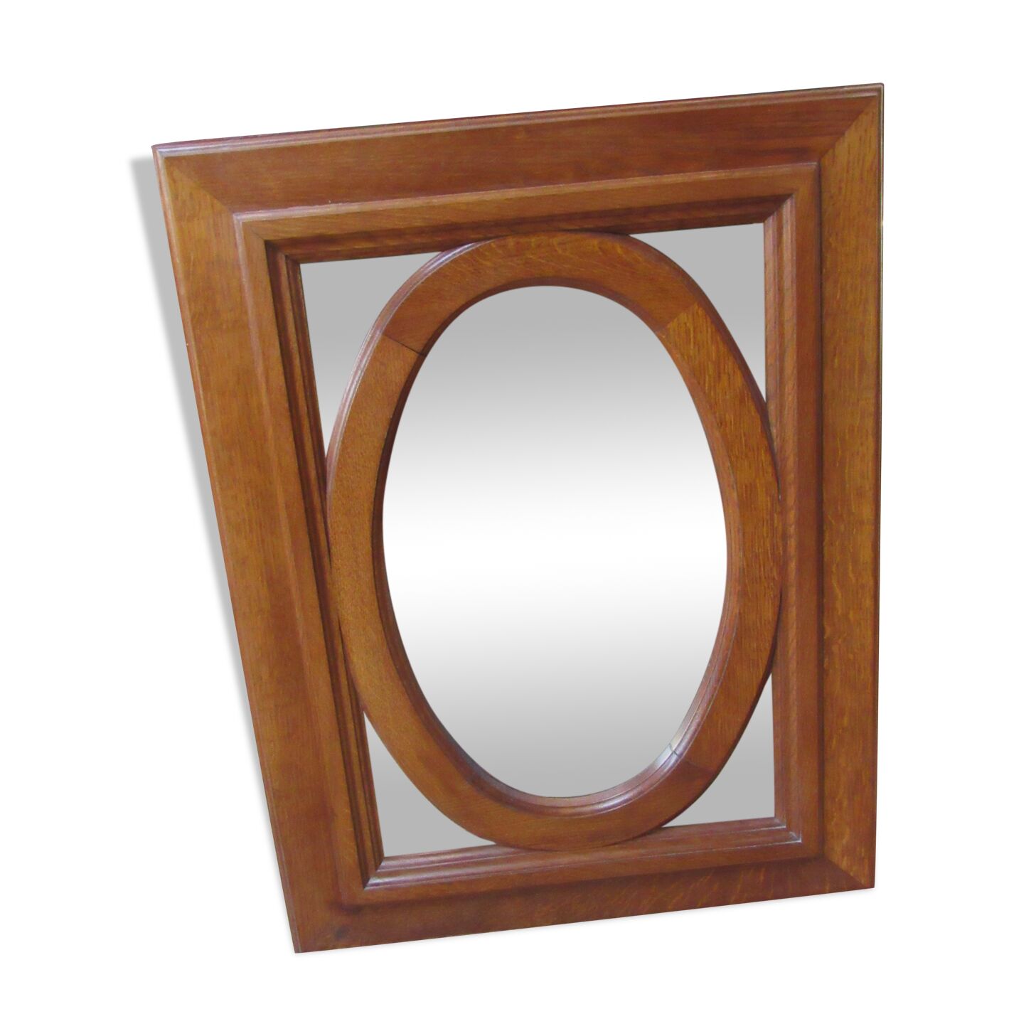 Solid oak mirror