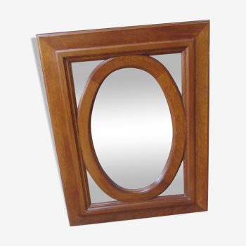 Solid oak mirror