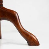 20th Century English small round tilt top table in solid oak, UK