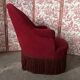 Napoleon III crapaud armchair in deep burgundy velvet