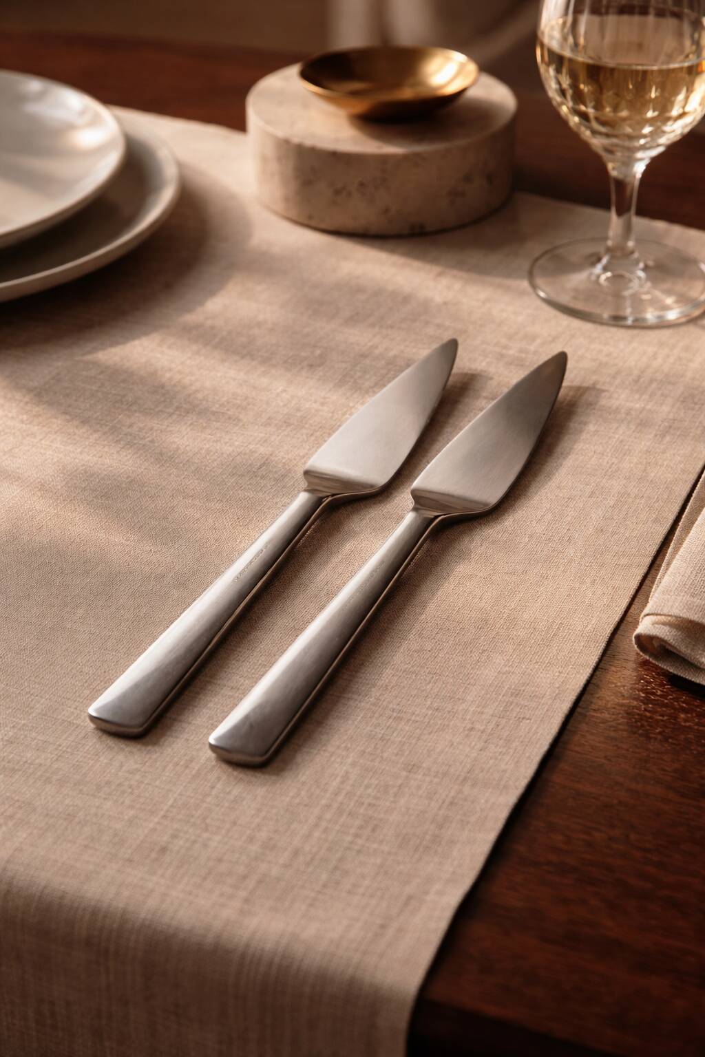 Set of 2 fish knives – Georg Jensen model “New York”