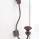 Old hook - wall coat rack - wood and metal - 1940