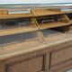 Shop counter made of birch and oak with twenty drawers, 1940s.