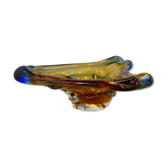 Bohemian Art Glass Ashtray by Josef Hospodka, 1960's