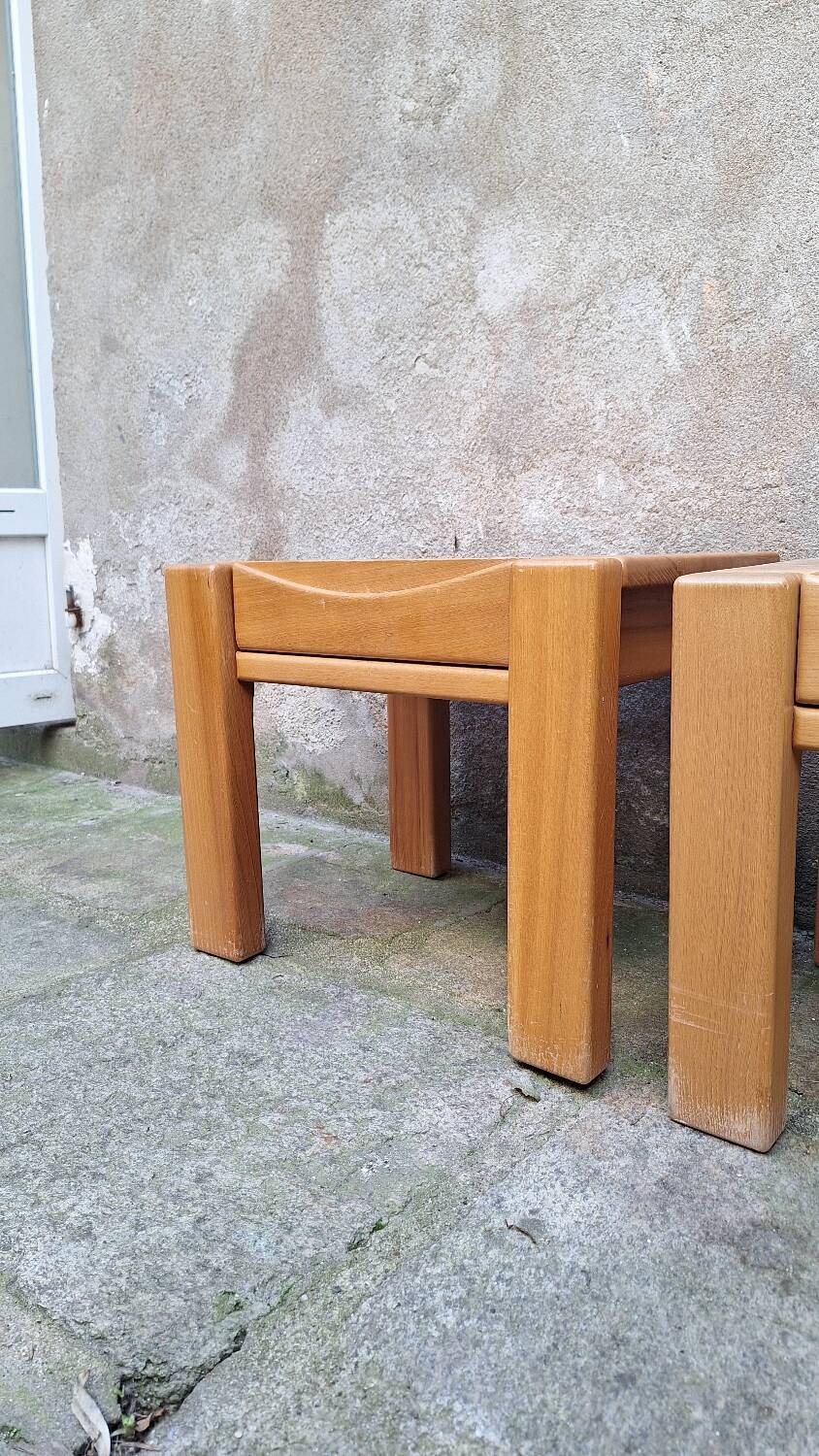 Pair of bedside tables in elm Atelier Chauvin