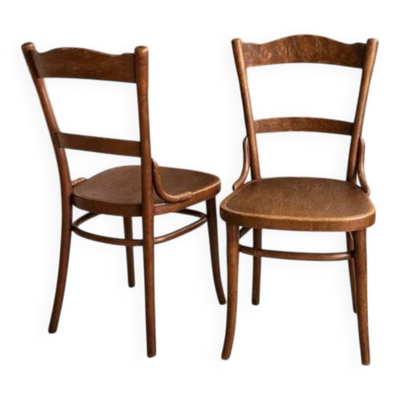 Rare ensemble de chaises Thonet-Mundus antiques, circa 1920 – élégance de la Sécession viennoise en bois courbé