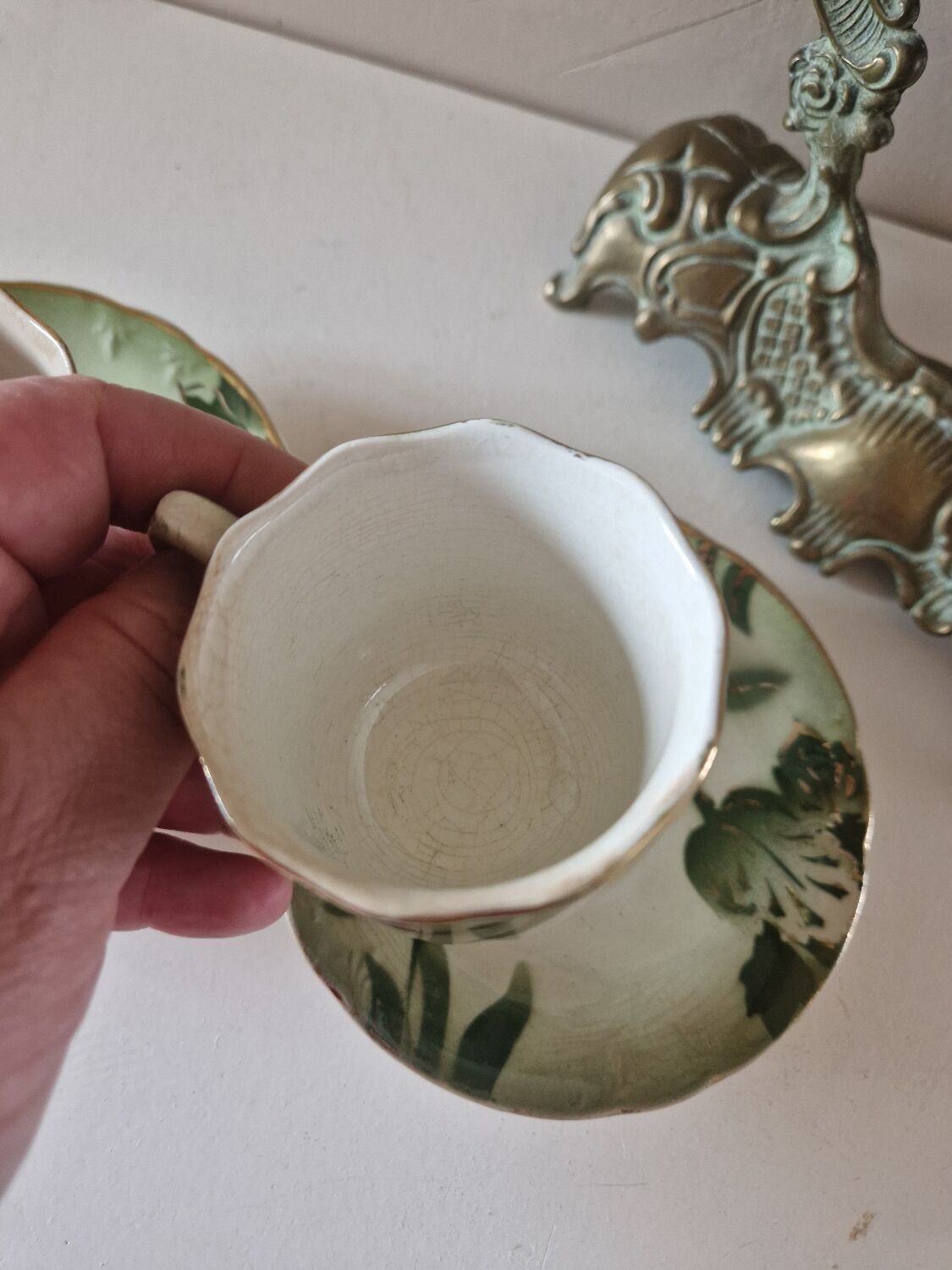 2 longwy art nouveau cups