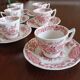 English mocha cups "Windsor" pink Ridgway (Staffordshire)