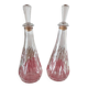 Lot of 2 glass carafes