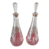 Lot 2 carafes en verre