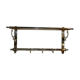 Chrome iron coat rack with hat holder