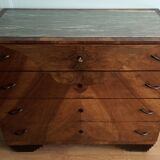 Commode art déco en noyer