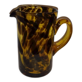 Speckled blown glass pitcher