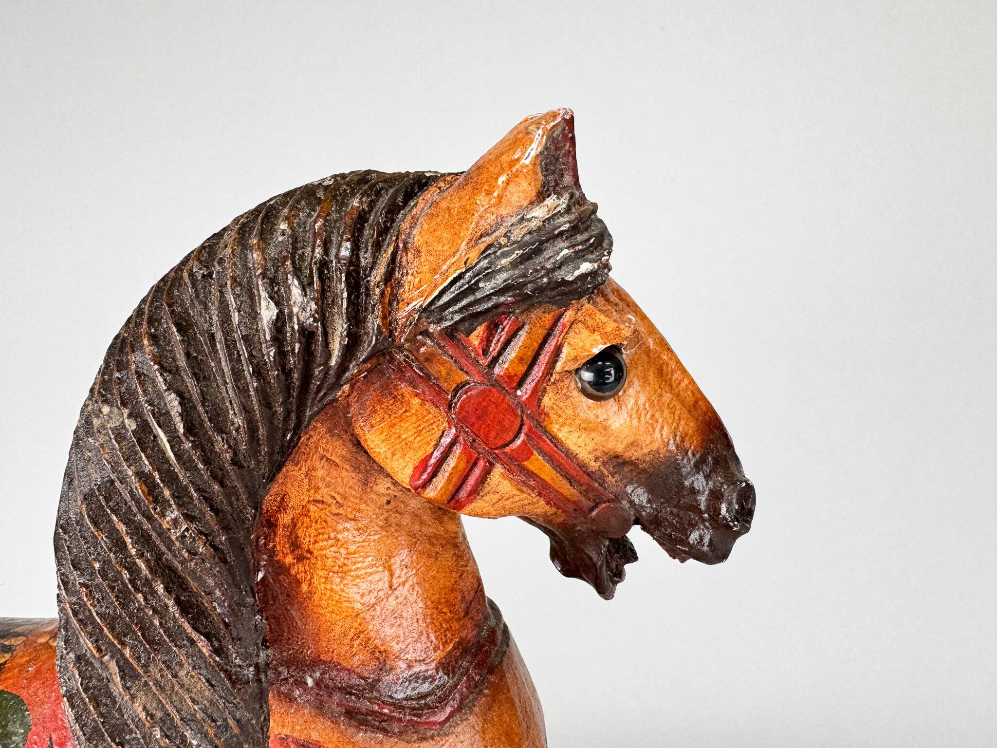 Vintage Wooden Horse on Wheels