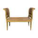 Banquette bois doré et cannage style Louis XVI